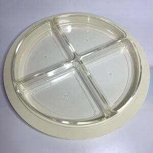 1979 André Morin IPL Space Age Serving Tray Set –  cream vintage plastic